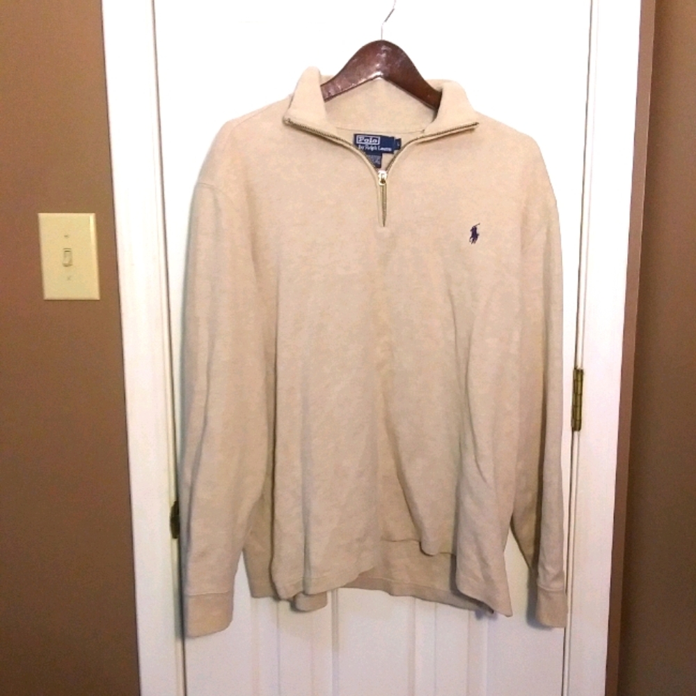 NWOT LARGE 1/4 POLO RALPH LAUREN MENS SHIRT